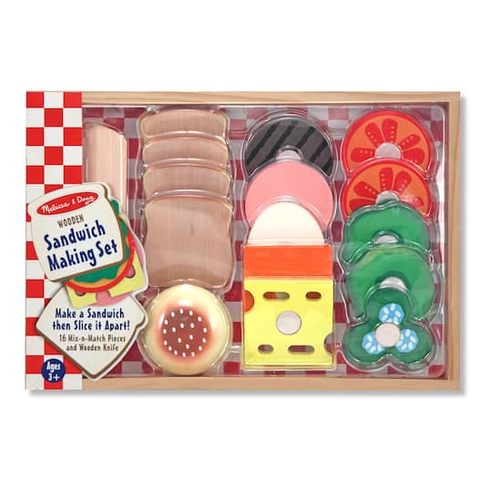 Melissa & Doug Play Food Sandwich Making Set Interactive Toy, One Size, Multiple Colors